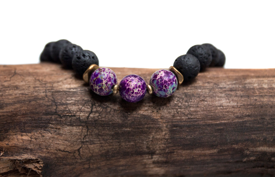 Diffuser Bracelet: Purple Sediment Jasper