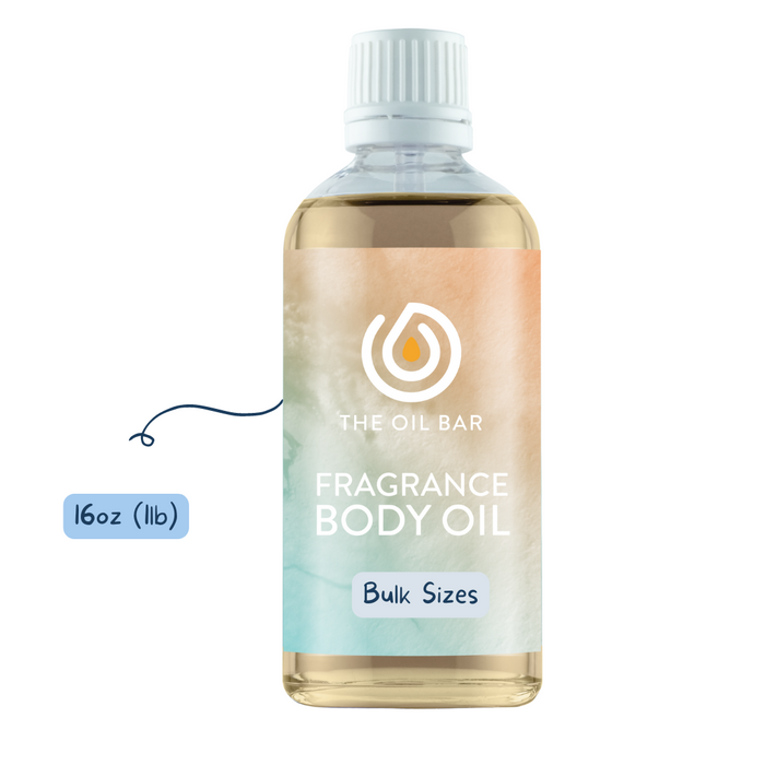 Fragrance Body Oils: Bulk Sizes, 16oz (1lb), 60oz (5lbs) and 120oz (10lb)