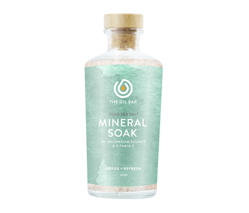 White Tea Dead Sea Salt Mineral Soak infused with CBD Oil (500ml Bottle)