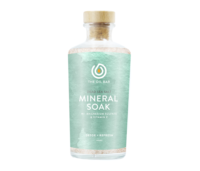 Black Teakwood Dead Sea Salt Mineral Soak infused with CBD Oil (500ml Bottle)