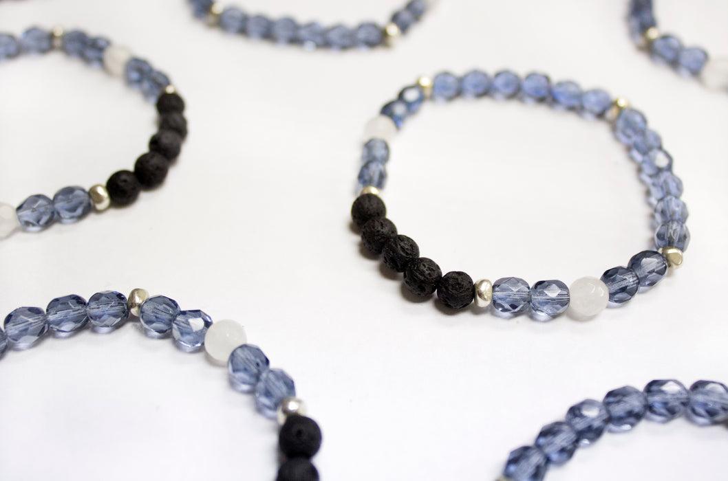 Diffuser Bracelet: Montana Blue Crystal