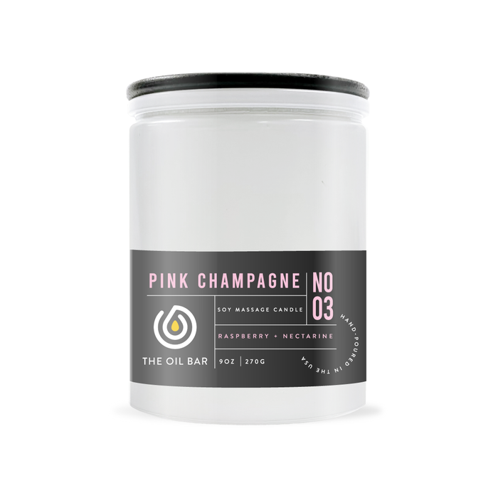 No. 3 Pink Champagne Soy Massage Candle